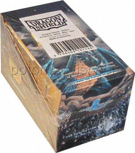 Dragon Shield Mini (Yu-Gi-Oh Size) Card Sleeves Box - Yellow [10 packs]