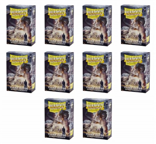 Dragon Shield Standard Size Matte Clear Outer Sleeves Case [50 packs]