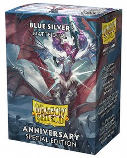 Dragon Shield Dual Sleeves Display Box - Matte Blue Silver