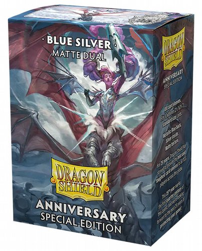 Dragon Shield Dual Sleeves Display Box - Matte Blue Silver