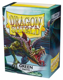 Dragon Shield Standard Size Card Game Sleeves - Matte Green [2 packs]