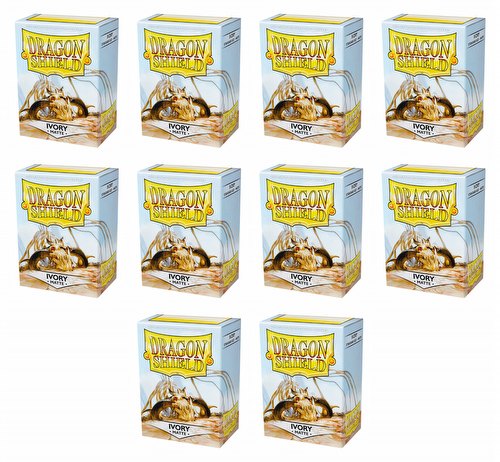 Dragon Shield Standard Size Card Game Sleeves Box - Matte Ivory