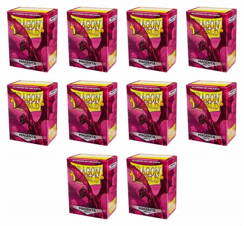 Dragon Shield Standard Size Card Game Sleeves Box - Matte Magenta