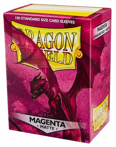 Dragon Shield Standard Size Card Game Sleeves - Matte Magenta [2 packs]