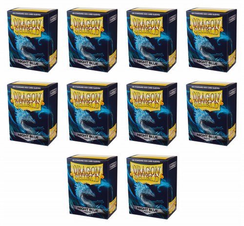 Dragon Shield Standard Size Card Game Sleeves Box - Matte Night Blue