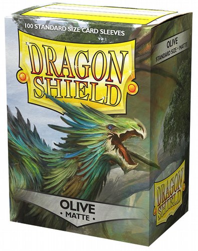 Dragon Shield Standard Size Card Game Sleeves Box - Matte Olive