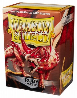 Dragon Shield Standard Size Card Game Sleeves - Matte Ruby [2 packs]
