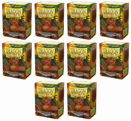 Dragon Shield Standard Size Card Game Sleeves Box - Matte Tangerine