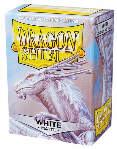 Dragon Shield Standard Size Card Game Sleeves - Matte White [2 packs]