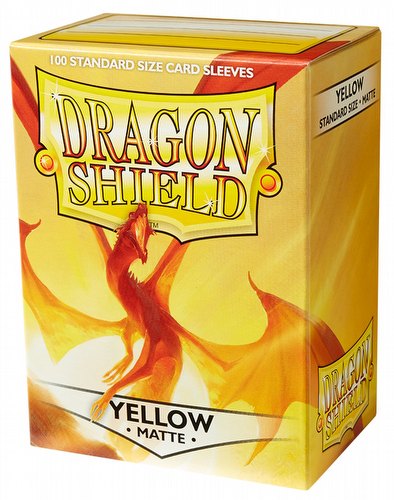 Dragon Shield Standard Size Card Game Sleeves Pack - Matte Yellow