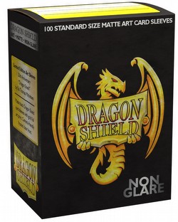 Dragon Shield Standard Size Card Game Sleeves Pack - Matte Black Non-Glare 20th Anniversary
