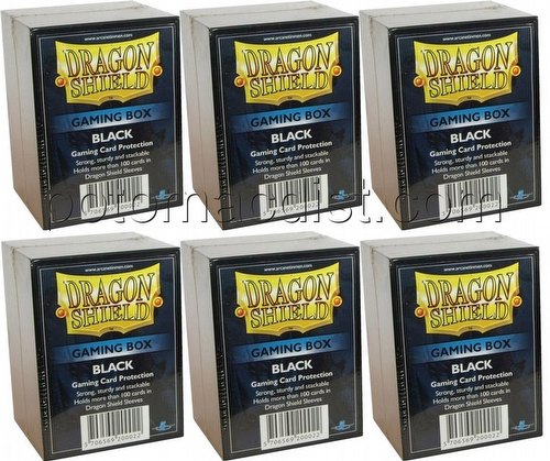 Dragon Shield Gaming Boxes (Deck Boxes) - Black [6 deck boxes]