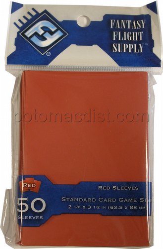 Fantasy Flight Standard Size Card Game Sleeves Pack - Red
