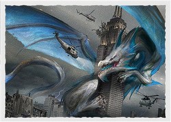 Dragon Shield Art Card Sleeves Display Box - Matte Empire State Dragon