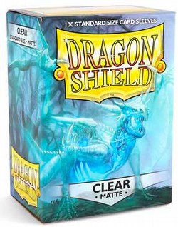 Dragon Shield Standard Size Card Game Sleeves Case - Matte Clear [5 boxes]