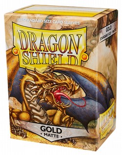 Dragon Shield Standard Size Card Game Sleeves Box - Matte Gold