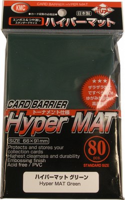 KMC Card Barrier Mat Series Standard Size Sleeves - Hyper Matte Green [10 packs]