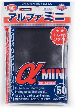 KMC Card Barrier Series Mini Size Sleeves - Super Alpha Black [10 packs]