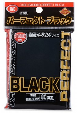 KMC Standard Size Sleeves - Perfect Size Black [10 packs]