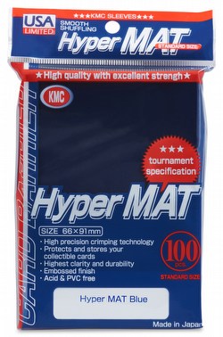 KMC Hyper Matte USA 100 ct. Standard Size Sleeves - Blue [10 packs]
