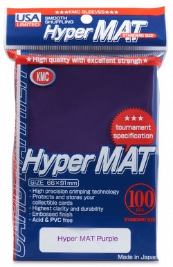 KMC Hyper Matte USA 100 ct. Standard Size Sleeves - Purple Case [24 packs]