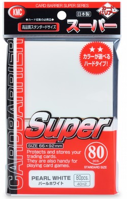 KMC Card Barrier Super Series Standard Size Sleeves - Pearl White Case [30 packs]