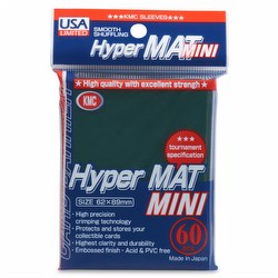 KMC Card Barrier Hyper Mat Mini Yu-Gi-Oh Size Sleeves - Hyper Matte Green Case [30 packs]