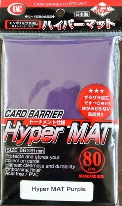KMC Card Barrier Mat Series Standard Size Sleeves - Hyper Matte Purple Case [30 packs]