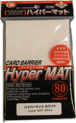 KMC Card Barrier Mat Series Standard Size Sleeves - Hyper Matte White Case [30 packs]