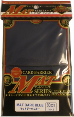 KMC Card Barrier Mat Series Standard Size Sleeves - Matte Dark Blue [10 packs]