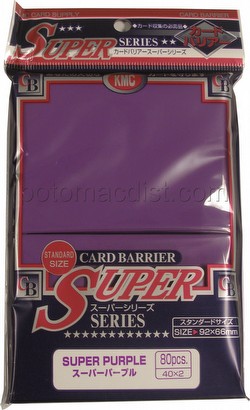 KMC Card Barrier Super Series Standard Size Sleeves - Super Purple Case [30 packs]