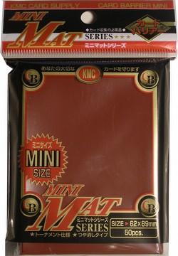 KMC Card Barrier Mini Mat Series Yu-Gi-Oh Size Sleeves - Matte Red Case [30 packs]