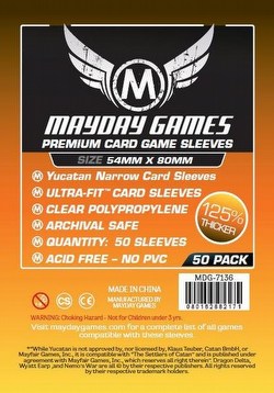 Mayday Yucatan Narrow Premium Board Game Sleeves [10 Packs/54mm x 80mm]