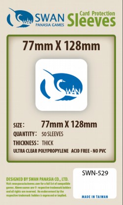 Swan Panasia 77mm x 128mm  Premium Board Game Sleeves Case [100 Packs]