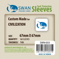 Swan Panasia Civilization Board Game Sleeves [10 Packs/67mm x 67mm]
