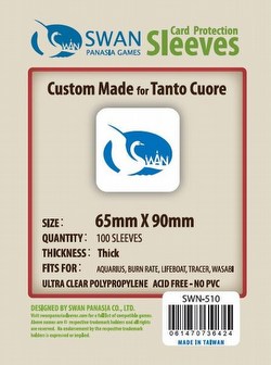 Swan Panasia Tanto Cuore Premium Board Game Sleeves [10 Packs/65mm x 90mm]