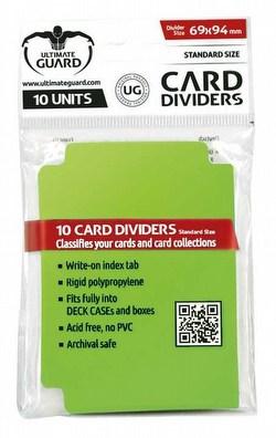 Ultimate Guard Light Green Card Dividers Case [100 Packs]
