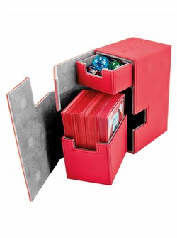 Ultimate Guard Red Flip 'n' Tray Deck Case 80+ Carton [12 deck cases]