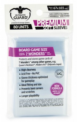 Ultimate Guard Premium 7 Wonders Board Game Sleeves Case [180 packs]
