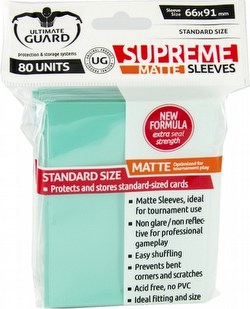 Ultimate Guard Supreme Standard Size Matte Turquoise Sleeves Box [10 packs]