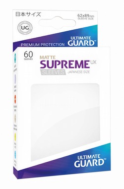 Ultimate Guard Supreme UX Japanese/Yu-Gi-Oh Size Matte White Sleeves Box [10 packs]