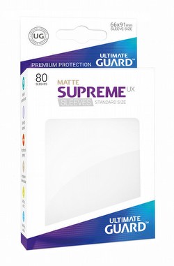 Ultimate Guard Supreme UX Standard Size Matte White Sleeves Box [10 packs]