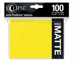 Ultra Pro Pro-Matte Eclipse Standard Size Deck Protectors Box - Lemon Yellow