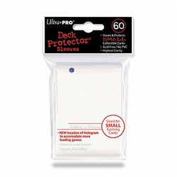 Ultra Pro Small Size Deck Protectors Box - White [10 packs/62mm x 89mm] (New Hologram Location)