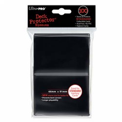 Ultra Pro Standard Size Deck Protectors - Black [6 packs/66mm x 91 mm]
