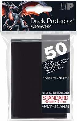 Ultra Pro Standard Size Deck Protectors - Black [2 packs/66mm x 91mm]