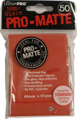 Ultra Pro Pro-Matte Standard Size Deck Protectors Box - Red