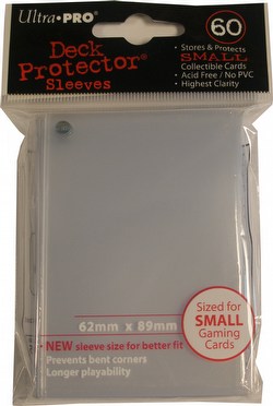 Ultra Pro Small Size Deck Protectors Pack - Clear [60 sleeves/62mm x 89mm]