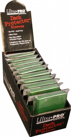 Ultra Pro Small Size Deck Protectors Case - Green [10 boxes] (New Hologram Location)