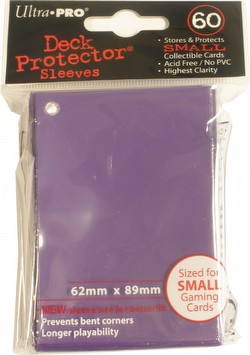 Ultra Pro Small Size Deck Protectors Box - Purple [10 packs/62mm x 89mm]